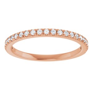 14K Rose 1/4 CTW Lab-Grown Diamond Anniversary Band