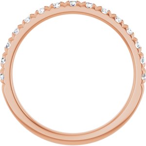 14K Rose 1/2 CTW Lab-Grown Diamond Anniversary Band