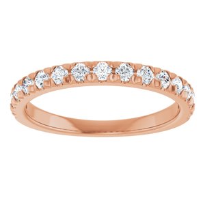 14K Rose 1/2 CTW Lab-Grown Diamond Anniversary Band