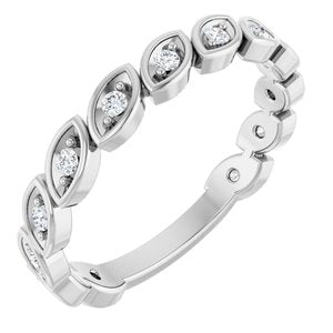 14K White 1/6 CTW Natural Diamond Anniversary Band