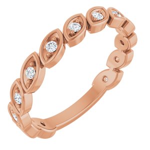 14K Rose 1/6 CTW Natural Diamond Anniversary Band