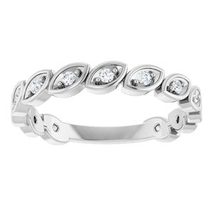 14K White 1/6 CTW Natural Diamond Anniversary Band