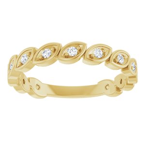 14K Yellow 1/5 CTW Lab-Grown Diamond Anniversary Band