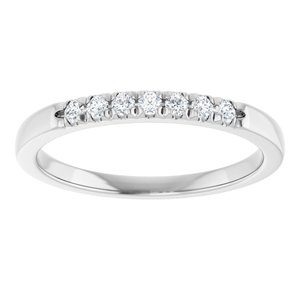 Platinum 1/6 CTW Natural Diamond Anniversary Band