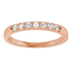 14K Rose 1/5 CTW Natural Diamond Anniversary Band