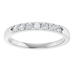 14K White 1/5 CTW Natural Diamond Anniversary Band