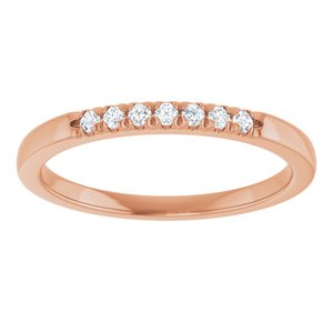 14K Rose 1/10 CTW Natural Diamond Anniversary Band