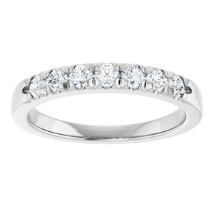 Platinum 3/8 CTW Natural Diamond Anniversary Band