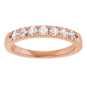 14K Rose 3/8 CTW Natural Diamond Anniversary Band