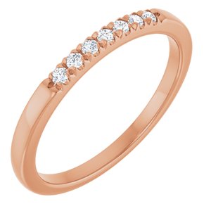 14K Rose 1/10 CTW Natural Diamond Anniversary Band