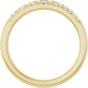 14K Yellow 3/8 CTW Natural Diamond Anniversary Band