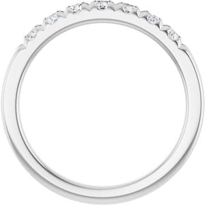 Platinum 3/8 CTW Natural Diamond Anniversary Band