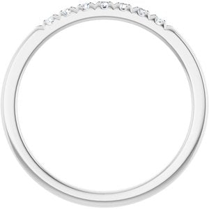 Platinum 1/6 CTW Natural Diamond Anniversary Band