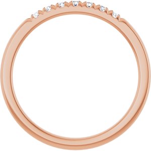 14K Rose 1/6 CTW Natural Diamond Anniversary Band