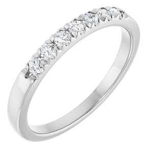 14K White 1/5 CTW Natural Diamond Anniversary Band