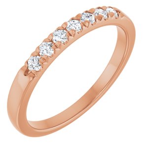 14K Rose 1/5 CTW Natural Diamond Anniversary Band