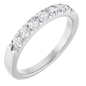 Platinum 3/8 CTW Natural Diamond Anniversary Band