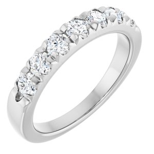 14K White 3/4 CTW Natural Diamond Anniversary Band