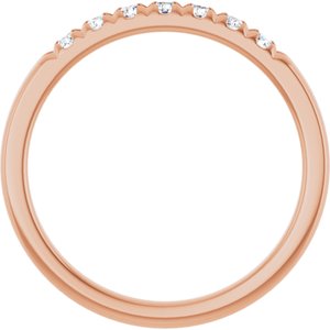 14K Rose 1/4 CTW Lab-Grown Diamond Anniversary Band