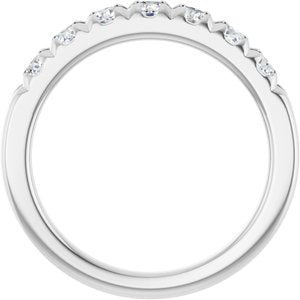 14K White 3/4 CTW Natural Diamond Anniversary Band