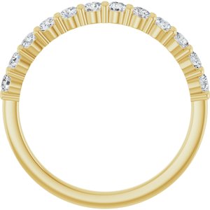 Yellow Gold 5/8 CTW Natural Diamond Anniversary Band