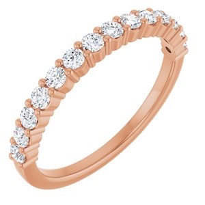 14K Rose 3/8 CTW Lab-Grown Diamond Anniversary Band