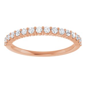 Rose Gold 1/4 CTW Natural Diamond Anniversary Band