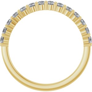 14K Yellow 3/8 CTW Lab-Grown Diamond Anniversary Band