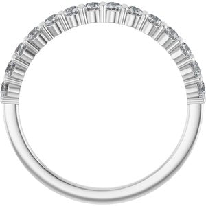 14K White 3/8 CTW Lab-Grown Diamond Anniversary Band