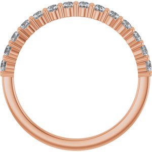 14K Rose 3/8 CTW Lab-Grown Diamond Anniversary Band