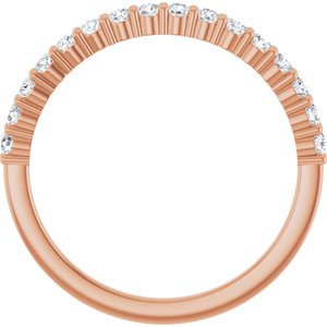 Rose Gold 1/4 CTW Natural Diamond Anniversary Band