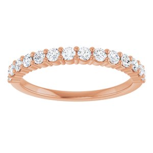 14K Rose 3/8 CTW Lab-Grown Diamond Anniversary Band