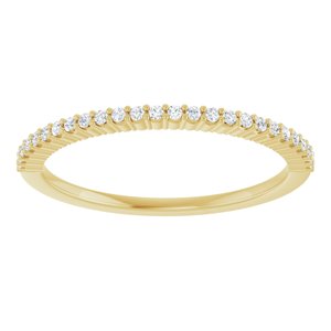 Yellow Gold 1/8 CTW Natural Diamond Anniversary Band