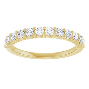 Yellow Gold 5/8 CTW Natural Diamond Anniversary Band