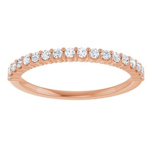 14K Rose 1/4 CTW Lab-Grown Diamond Anniversary Band