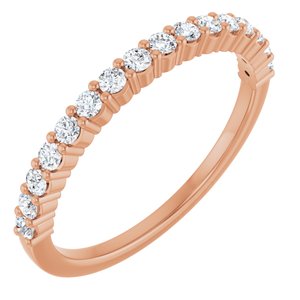 14K Rose 1/4 CTW Lab-Grown Diamond Anniversary Band