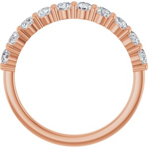 Rose Gold 3/4 CTW Natural Diamond Anniversary Band