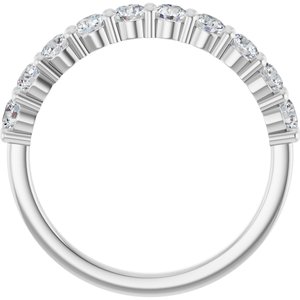 Platinum 3/4 CTW Natural Diamond Anniversary Band