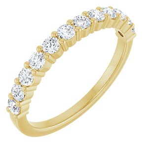 Yellow Gold 5/8 CTW Natural Diamond Anniversary Band