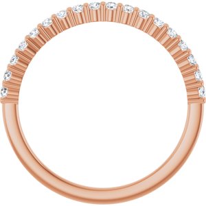 14K Rose 1/4 CTW Lab-Grown Diamond Anniversary Band