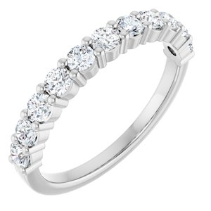 14K White 1/2 CTW Lab-Grown Diamond Anniversary Band