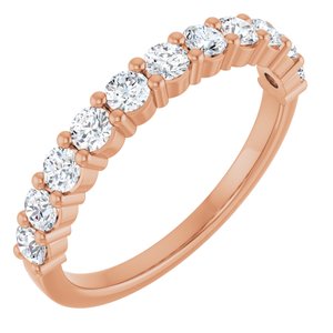 14K Rose 1/2 CTW Lab-Grown Diamond Anniversary Band