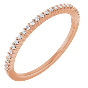 Rose Gold 1/8 CTW Natural Diamond Anniversary Band