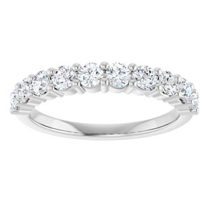 Platinum 3/4 CTW Natural Diamond Anniversary Band