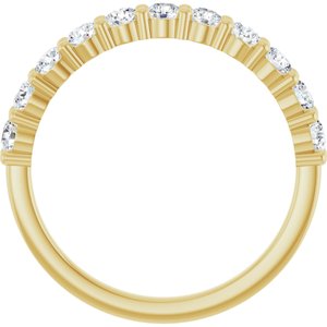 14K Yellow 1/2 CTW Lab-Grown Diamond Anniversary Band