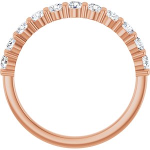 14K Rose 1/2 CTW Lab-Grown Diamond Anniversary Band