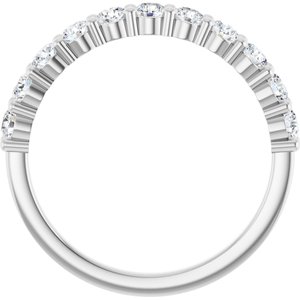 14K White 1/2 CTW Lab-Grown Diamond Anniversary Band