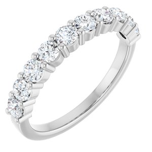 Platinum 3/4 CTW Natural Diamond Anniversary Band