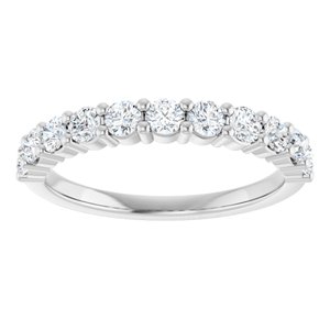 14K White 1/2 CTW Lab-Grown Diamond Anniversary Band