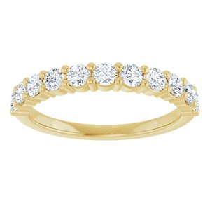 14K Yellow 1/2 CTW Lab-Grown Diamond Anniversary Band